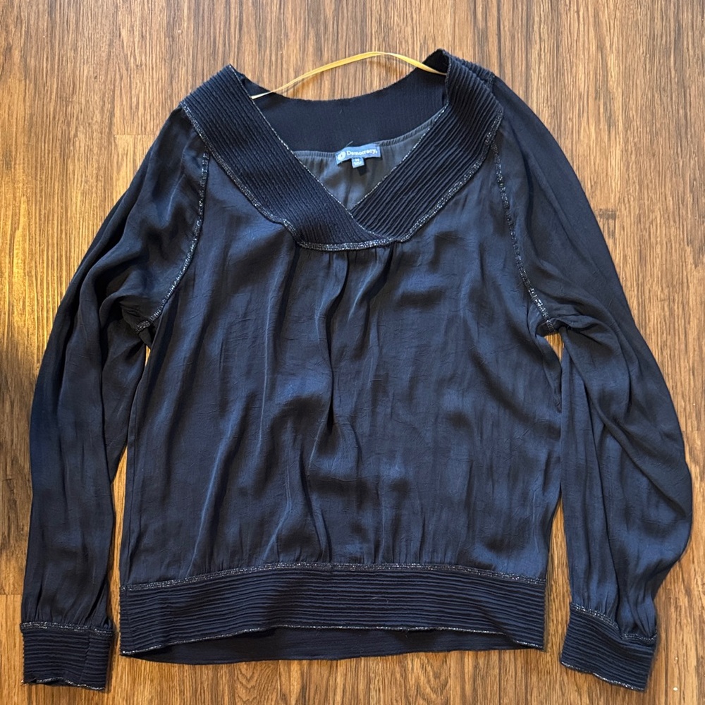 Democracy Navy Blue Blouse